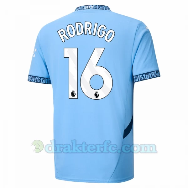 Manchester City Rodrigo #16 Fotballdrakter 2024-25 Hjemmedrakt Mann