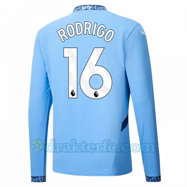 Manchester City Rodrigo #16 Fotballdrakter 2024-25 Hjemmedrakt Mann Langermet