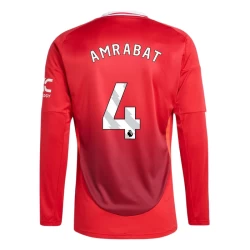 Manchester United Amrabat #4 Fotballdrakter 2024-25 Hjemmedrakt Mann Langermet