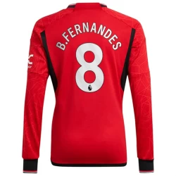 Manchester United Bruno Fernandes #8 Fotballdrakter 2023-24 Hjemmedrakt Mann Langermet
