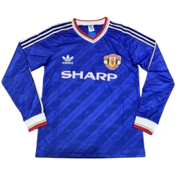 Manchester United Retro Drakt 1986-88 Borte Mann Langermet