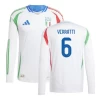 Marco Verratti #6 Italia Fotballdrakter EM 2024 Bortedrakt Mann Langermet