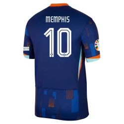 Memphis Depay #10 Nederland Fotballdrakter EM 2024 Bortedrakt Mann