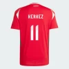 Milos Kerkez #11 Ungarn Fotballdrakter EM 2024 Hjemmedrakt Mann
