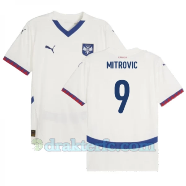 Mitrovic #9 Serbia Fotballdrakter EM 2024 Bortedrakt Mann
