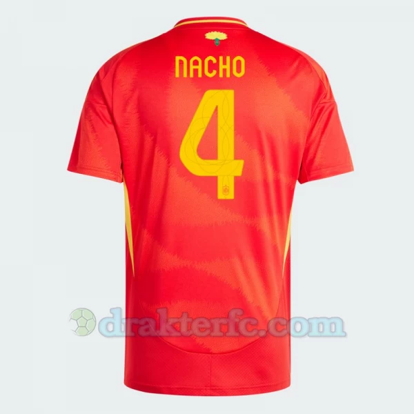 Nacho #4 Spania Fotballdrakter EM 2024 Hjemmedrakt Mann