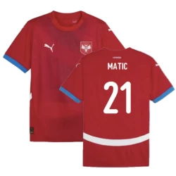 Nemanja Matić #21 Serbia Fotballdrakter EM 2024 Hjemmedrakt Mann
