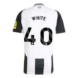 Newcastle United White #40 Fotballdrakter 2024-25 Hjemmedrakt Mann