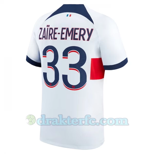 Paris Saint-Germain PSG Fotballdrakter 2023-24 Zaire-Emery #33 Bortedrakt Mann