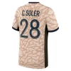 Paris Saint-Germain PSG Fotballdrakter C. Soler #28 2024-25 Fourthdrakt Mann