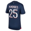 Paris Saint-Germain PSG N.Mendes #25 Fotballdrakter 2023-24 Hjemmedrakt Mann