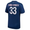 Paris Saint-Germain PSG Zaire-Emery #33 Fotballdrakter 2024-25 Hjemmedrakt Mann