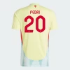 Pedri #20 Spania Fotballdrakter EM 2024 Bortedrakt Mann