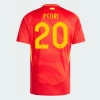 Pedri #20 Spania Fotballdrakter EM 2024 Hjemmedrakt Mann