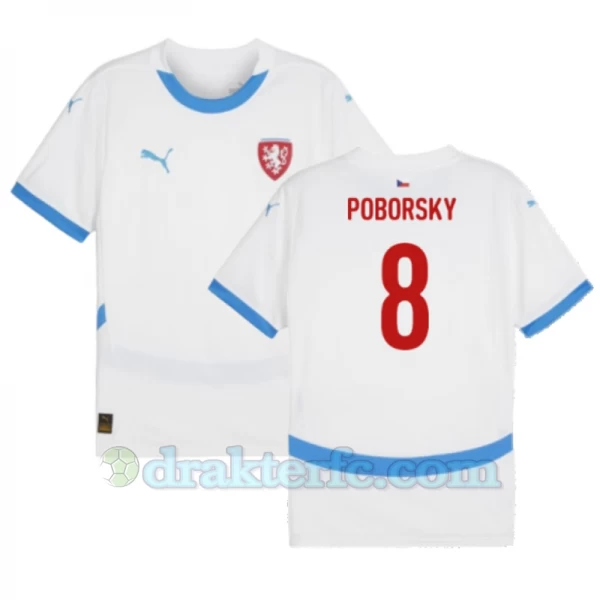 Poborsky #8 Tsjekkia Fotballdrakter EM 2024 Bortedrakt Mann