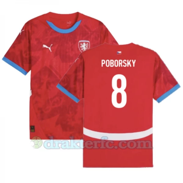 Poborsky #8 Tsjekkia Fotballdrakter EM 2024 Hjemmedrakt Mann