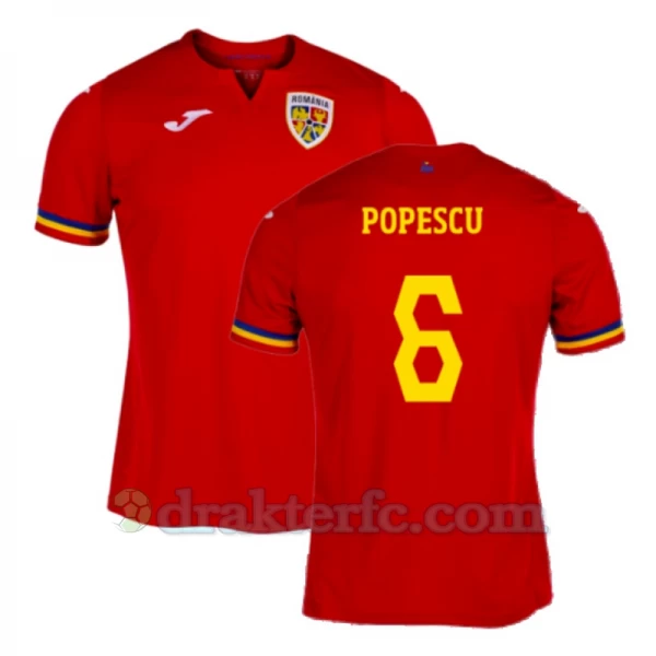 Popescu #6 Romania Fotballdrakter EM 2024 Bortedrakt Mann