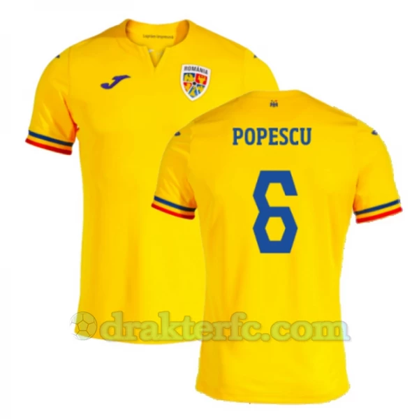 Popescu #6 Romania Fotballdrakter EM 2024 Hjemmedrakt Mann