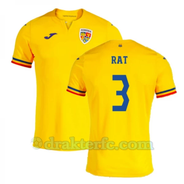 Rat #3 Romania Fotballdrakter EM 2024 Hjemmedrakt Mann