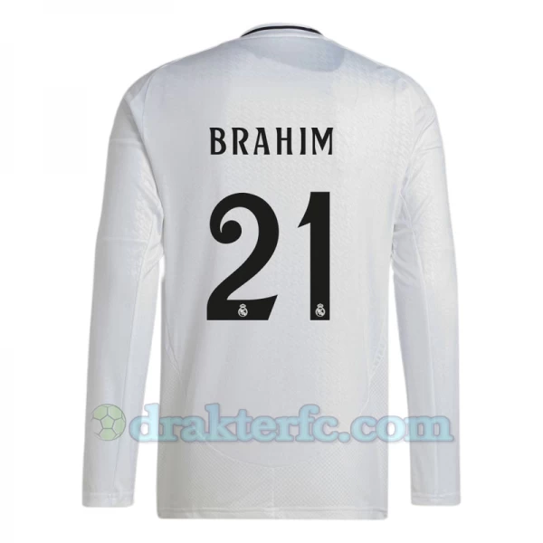 Real Madrid Brahim #21 Fotballdrakter 2024-25 Hjemmedrakt Mann Langermet