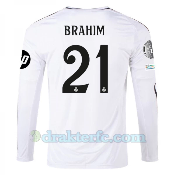 Real Madrid Brahim #21 Fotballdrakter 2024-25 HP Hjemmedrakt Mann Langermet