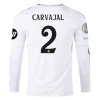Real Madrid Carvajal #2 Fotballdrakter 2024-25 HP Hjemmedrakt Mann Langermet