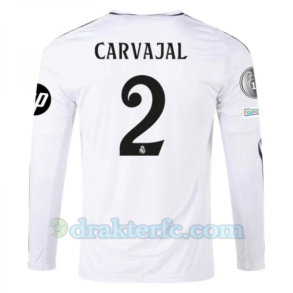 Real Madrid Carvajal #2 Fotballdrakter 2024-25 HP Hjemmedrakt Mann Langermet