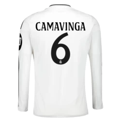 Real Madrid Eduardo Camavinga #6 Fotballdrakter 2024-25 HP Hjemmedrakt Mann Langermet