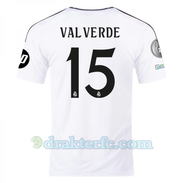 Real Madrid Federico Valverde #15 Fotballdrakter 2024-25 HP Hjemmedrakt Mann