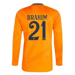 Real Madrid Fotballdrakter 2024-25 Brahim #21 Bortedrakt Mann Langermet