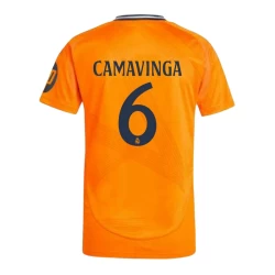 Real Madrid Fotballdrakter 2024-25 HP Eduardo Camavinga #6 Bortedrakt Mann