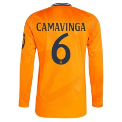 Real Madrid Fotballdrakter 2024-25 HP Eduardo Camavinga #6 Bortedrakt Mann Langermet