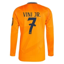 Real Madrid Fotballdrakter 2024-25 HP Vinicius Junior #7 Bortedrakt Mann Langermet