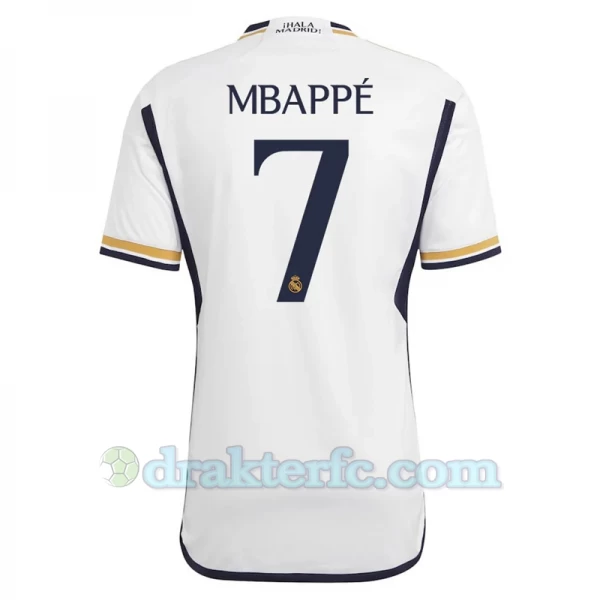 Real Madrid Kylian Mbappé #7 Fotballdrakter 2023-24 Hjemmedrakt Mann