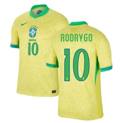 Rodrygo #10 Brasil Fotballdrakter Copa America 2024 Hjemmedrakt Mann