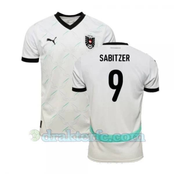 Sabitzer #9 Østerrike Fotballdrakter EM 2024 Bortedrakt Mann