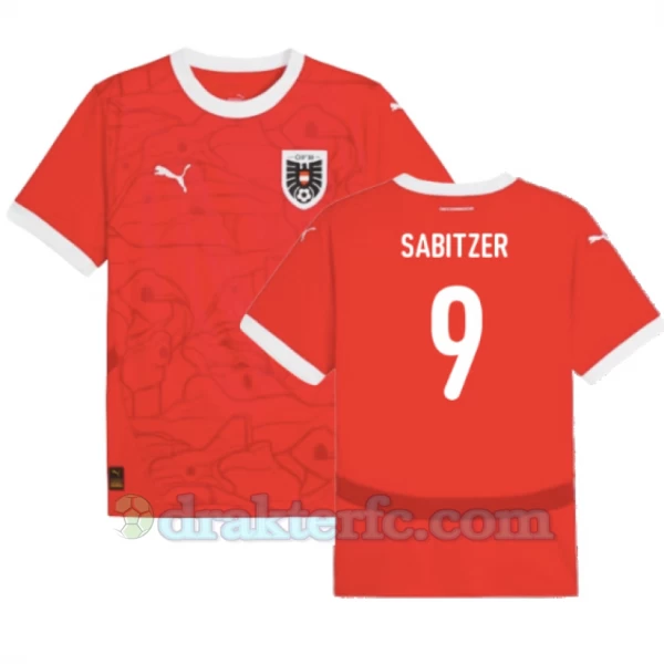Sabitzer #9 Østerrike Fotballdrakter EM 2024 Hjemmedrakt Mann