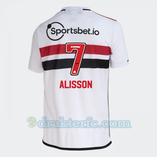 São Paulo FC Alisson #7 Fotballdrakter 2023-24 Hjemmedrakt Mann