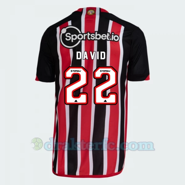 São Paulo FC Fotballdrakter 2023-24 David #22 Bortedrakt Mann