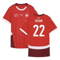 Schar #22 Sveits Fotballdrakter EM 2024 Hjemmedrakt Mann