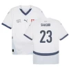 Shaqiri #23 Sveits Fotballdrakter EM 2024 Bortedrakt Mann