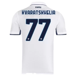 SSC Napoli Fotballdrakter 2024-25 Khvicha Kvaratskhelia #77 Bortedrakt Mann