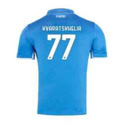 SSC Napoli Khvicha Kvaratskhelia #77 Fotballdrakter 2024-25 Hjemmedrakt Mann