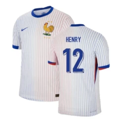 Thierry Henry #12 Frankrike Fotballdrakter EM 2024 Bortedrakt Mann