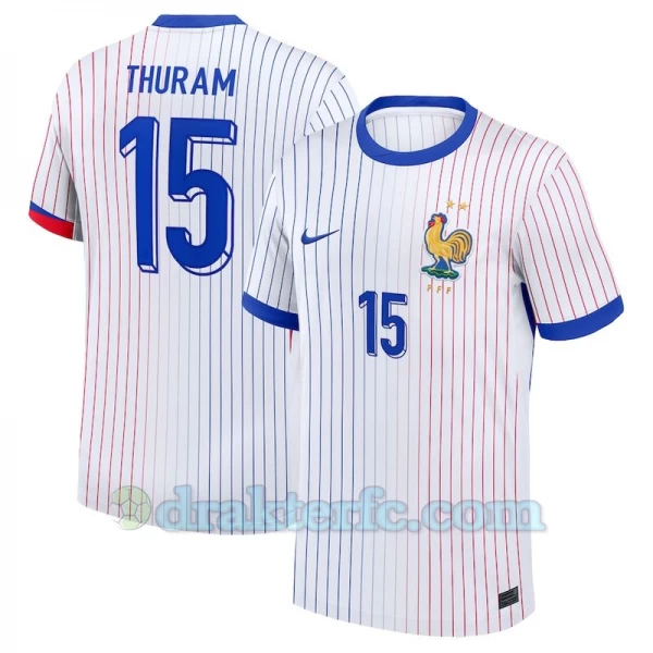 Thuram #15 Frankrike Fotballdrakter EM 2024 Bortedrakt Mann