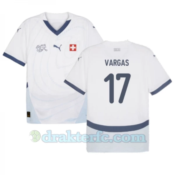 Vargas #17 Sveits Fotballdrakter EM 2024 Bortedrakt Mann