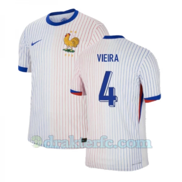 Vieira #4 Frankrike Fotballdrakter EM 2024 Bortedrakt Mann