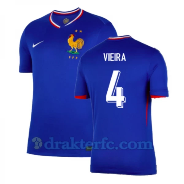 Vieira #4 Frankrike Fotballdrakter EM 2024 Hjemmedrakt Mann