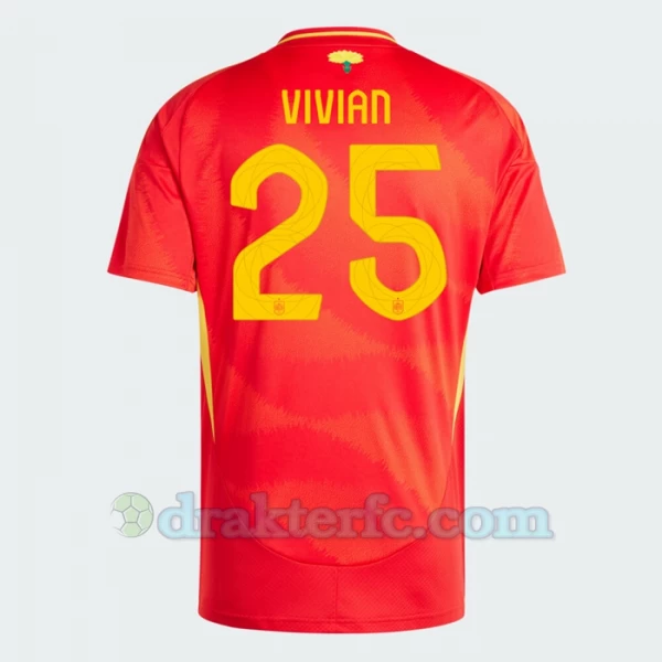Vivian #25 Spania Fotballdrakter EM 2024 Hjemmedrakt Mann