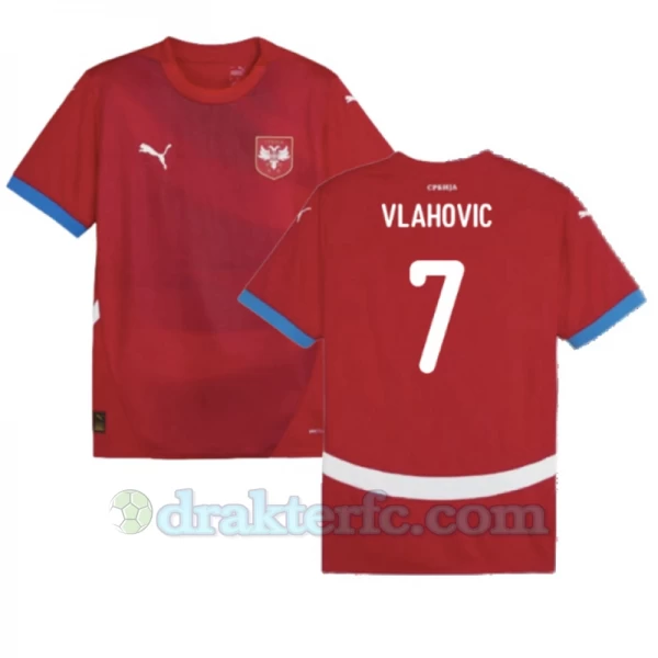 Vlahovic #7 Serbia Fotballdrakter EM 2024 Hjemmedrakt Mann
